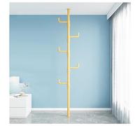 YCVAWEOD Adjustable Clothing Rack with 3/4/5/6 Levels Floor-to-Ceiling Design Corner Tension Rod - Durable Garment Hanger for Living Room Balcony and Closet nization LWX