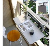 YCVAWEOD Adjustable Folding Balcony Railing Table - Space-Saving Outdoor Dining Solution for Balconies and Patios - Height Adjustable Compact Design for Small Spaces LWX