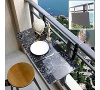 YCVAWEOD Adjustable Folding Balcony Railing Table Space-Saving Outdoor Dining Solution Perfect for Balconies and Patios Height Adjustable Compact Design for Small Spaces LWX