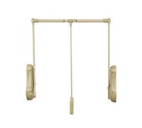 YCVAWEOD Adjustable Gold Clothing Rack - Pull-Down Clothes Hanger with Smooth Return Metal Wardrobe Lift Rod for Closet Width Adjustable Garment Hanging Bar (85-150cm) LWX