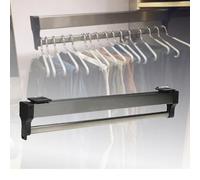 YCVAWEOD Adjustable Heavy Duty PullOut Clothes Rail Rack 3080 cmSpace Saving Steel Hanger Rod Supports 25 kg (600mm/23.6inch) for Wardrobe Organization LWX