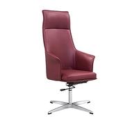 YCVAWEOD Adjustable Height Reclining Executive Office Chair - Leather Computer Seat, LWX
