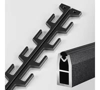 YCVAWEOD Adjustable Height Wardrobe Rail - Black Metal Closet Rod Extenders with Anti-Slip Strip for Clothes Storage Organizer, Hanger Support Rack (43.25" & 59") LWX