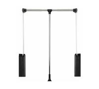 YCVAWEOD Adjustable Pull-Down Wardrobe Rod, Heavy-Duty Clothes Hanger for Space-Saving Storage, Soft Return Mechanism (940-1230mm) - Maximize Closet nization LWX