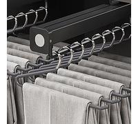 YCVAWEOD Adjustable Pull Out Closet Rod Retractable Wardrobe Hanger for Clothes Sliding Closet Rod with MultiPurpose Hanging Function 18in Length LWX