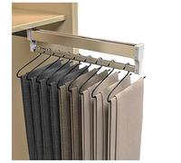 YCVAWEOD Adjustable PullOut Trousers Rack & Hanger Rail Rod for Closet SpaceSaving Valet Rod for Wardrobe & Bathroom Cabinet 25kg Capacity (400mm/15.7inch) LWX