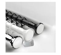 YCVAWEOD Adjustable Tension Rod for Curtains & Showers, 40-500cm Stainless Steel, Drill-Free Expandable Clothes Hanger for Bathroom, Balcony, Window, Kitchen (White, 260-350cm) LWX