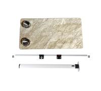 YCVAWEOD Adjustable Wall-Mounted Folding Table with Cup Slots Space-Saving Steel Brackets for RV Home Office Bedroom Kitchen - Perfect for Small Spaces LWX