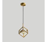 YCVAWEOD All Copper Light Luxury Single-Head Chaner LED Minimalist Art Glass Ceiling Pendent Lamp Long-Term Bedroom Porch Home Decoration Pendant Light Indoor Lighting, for Living Room (White) LWX