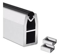 YCVAWEOD Aluminum Closet Rod with End Supports Adjustable Hanging Bar Clothes Hanger for Closet Organization and Storage LWX