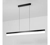 YCVAWEOD Aluminum Linear Pendant Light with Acrylic Light Guide Plate, Restaurant Lighting Hanging Light, Modern LED, DIY Office Suspension Lamps, Ultra-Thin Long Strip Drop Lights LWX