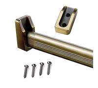 YCVAWEOD Aluminum Oval Closet Pole Organizer System Kit Wall Mount Hanging Clothes Wardrobe Rail Tube for Indoor Outdoor Garment Hanger LWX