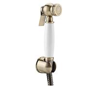 YCVAWEOD Antique Brass Bidet Sprayer Set with Wall Mount Handheld Spray Kit for Cloth Diaper Washing Pet Bathing Includes Shower Hose and Cold Water Connection LWX