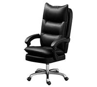 YCVAWEOD Arm Chair Executive Swivel Computer Chair High Back Office Chair Double-Layer Design Latex Cushion Comfortable PU Recliner with armrests and backrest Load 150 kg, LWX