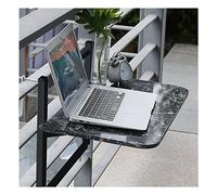 YCVAWEOD Balcony Folding Table, Folding Table, Patio Side Table, Balcony Furniture, 4 Height Adjustable, Outdoor Coffee Tables for Bar Patio Porch (Color : Black, Size : 100 * 35CM) LWX