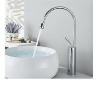 YCVAWEOD Basin Faucet Brushed d Black Silver Faucet Deck Mounted Basin Sink Tap Mixer Hot & Cold Brass Tap for Bathroom LWX