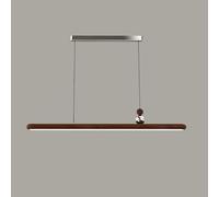 YCVAWEOD Black Long Strip Pendant Light, Linear Metal Hanging Lamp with Acrylic Shade, Ultra-Thin Dining Room Suspension Lamps, Modern LED - 45W - 3 Color Modes, Simple Island Lights LWX