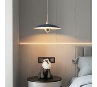 YCVAWEOD Blue, LED Dining Table lamp Minimalism Hanging lamp Creative Design =Bedroom lamp Pendant Light Modern Nordic Bedside Table Pendant Lights Neutral Light 4500K 28CM LWX