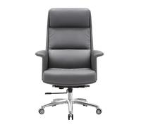 YCVAWEOD Boss Chair Executive Chairs, Adjustable Lifting 135° Reclining, Office Chairs, Sedentary Comfort Swivel Computer Seat for Home Office Lofty(Gray,Cowhide) LWX
