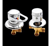 YCVAWEOD Brass 5-Way Splited Shower Mixer Tap with Single Handle G1/2" Threaded Diverter Valve Cold and Hot Water Control LWX