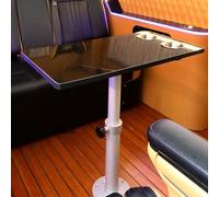 YCVAWEOD Caravan RV Foldable Table with Adjustable Height, Removable RV Picnic Table with Aluminum Table Mount, Workstation Desk for MPV Caravan Boat Yacht (Color : Square) LWX