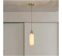 YCVAWEOD Ceiling Light, Brass Pendant Light LED Nordic Creative Simply Ceramics Hanging Lamp for Home Dining Room Bedroom Bedside Modern Lighting(7.5 * 21cm) LWX