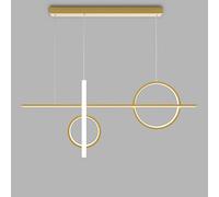 YCVAWEOD Chandelier, Linear Kitchen Island Droplight, Black Dining Room Long Pendant Lamp, Modern LED Living Atmosphere Light, Simple Metal Strip Suspension Lamps with Acrylic Lamp Shade LWX