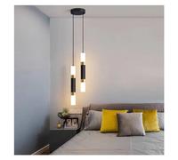 YCVAWEOD Chandelier Nordic Decorate Mid Century Modern Black Gold Pendant Light Bar Mini Hanging Lamp 2 Up Down Kitchen Island Linear Ceiling Long Foyer for Staircase Dining Room LWX