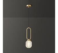 YCVAWEOD Chandeliers Ceiling Light,Pendant Lights, Full Copper Light Luxury Bedside Pendant Lamp LED G9 - Lamp Simple - Glass Pendant Light Interior Suspended Chandelier Long Line Adjustabl LWX