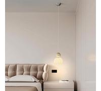 YCVAWEOD Chandeliers Ceiling Light,Pendant Lights, Tricolor Lights Kitchen Island Ceiling Hanging Lamp Small Chandelier - Glass LED Bedroom Resin Pendant Lamps Cream Single Head Pendant Lig LWX