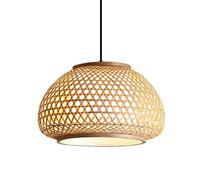 YCVAWEOD Chaners, Creative Bird Cage Chaners Hand Woven Bamboo Pendant Light Simple Style Industrial Kitchen Island Ceiling Lamp Natural Rattan Wooden e Fixture For Living Room Bedroom Restaurant LWX