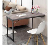 YCVAWEOD Collapsible Wall-Mounted Dining Table - Telescopic Folding Table with Large Countertop - Heavy-Duty Steel Tube High Load Capacity Perfect for Living Room & Dining Room - 120×60×75cm LWX