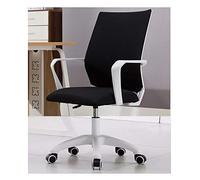 YCVAWEOD Comfy Computer Chairs Computer Task Office Chair with Cloth Back Casters Fixed Armrest Sponge Mats Beautiful Black Design LWX