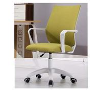 YCVAWEOD Comfy Computer Chairs Computer Task Office Desk Chair with Cloth Back Drafting Casters Fixed Armrest Sponge Mats Beautiful Green Design. LWX