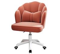 YCVAWEOD Comfy Computer Chairs Elegant Pink Flower Petal Vanity Chair with 360° Swivel Office for Living Room Bedroom and Home Stylish Executive Desk Women LWX