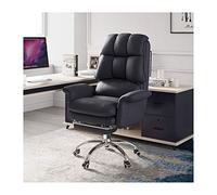 YCVAWEOD Comfy Computer Chairs Executive Swivel Desk Chair with PU Leather Commercial Boss Office Deck for Gaming or Home Task LWX