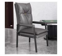 YCVAWEOD Comfy Computer Chairs Modern Guest Reception Chair with Padded Armrest and Lumbar Support High Back Single Sofa for Office Restaurant Gray LWX