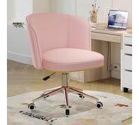 YCVAWEOD Comfy Computer Chairs Modern Office Chairs,Vanity Chair for Makeup Room Living Room Gaming Adjustable Swivel Desk Chair LWX