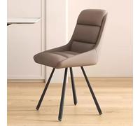 YCVAWEOD Comfy Computer Chairs Modern Upholstered Leather Swivel Desk Chair with Back Support for Home Office Bedroom and Study Room Armless Comfortable Grey LWX