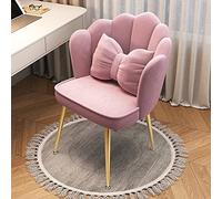 YCVAWEOD Comfy Computer Chairs Velvet Office Chair with Adjustable Petal Design and 360° Swivel Upholstered Makeup Computer for Vanity Living Room Bedroom LWX
