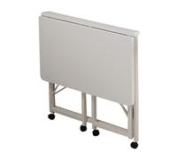 YCVAWEOD Compact Folding Desk with 4 Wheels Drop Leaf Laptop & Writing Desk for Small Spaces White Finish Ideal Computer Station for Home Office L 80cm LWX