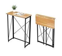 YCVAWEOD Compact Folding Standing Desk - Drop Leaf Workstation for Home Office - Versatile Study Table for Sitting or Standing - Adjustable Height Computer Writing Desk LWX