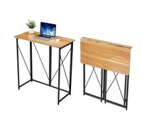 YCVAWEOD Compact Folding Standing Desk - Versatile Drop Leaf Workstation for Home Office - Adjustable Height Study Table - Small Space Writing Computer Desk LWX