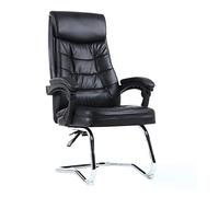 YCVAWEOD Computer Chair Reclining Racing Office Chair Bow Foot High Back Computer Desk Chair Built-in Spring Seat Bag s PU Leather Gaming Chair for Office Meeting Room,Black LWX