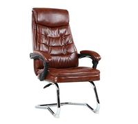 YCVAWEOD Computer Chair Reclining Racing Office Chair Bow Foot High Back Computer Desk Chair Built-in Spring Seat Bag s PU Leather Gaming Chair for Office Meeting Room,Brown LWX