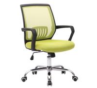 YCVAWEOD Computer Desk Chair Comfort Swivel Office Chair Executive Computer Recliner Chair with Breathable Mesh for Study Office Meeting Room Office Gaming Chair(Green,Black armrest) LWX