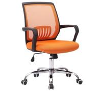 YCVAWEOD Computer Desk Chair Comfort Swivel Office Chair Executive Computer Recliner Chair with Breathable Mesh for Study Office Meeting Room Office Gaming Chair(Orange,Black armrest) LWX