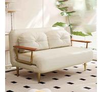 YCVAWEOD Convertible Chair Bed Sleeper,4 In 1 Folding Bed With 6-Position Adjustable Backrest, Cozy Futon Chair for Small Spaces, Office White-150CM LWX