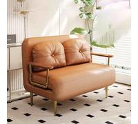 YCVAWEOD Convertible Chair Bed Sleeper,4 In 1 Folding Bed With 6-Position Adjustable Backrest, Cozy Futon Chair for Small Spaces, Office orange-100CM LWX