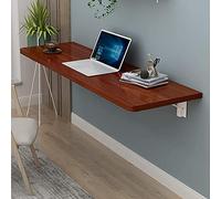 YCVAWEOD Corner Folding Computer Desk, Wall Mounted Wooden Work Table, Double Support Side Table, Kitchen Trestle Desk LWX